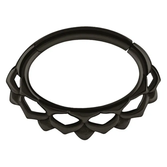 Kolczyk clicker mandala - czarny - K-053