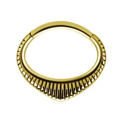 Kolczyk clicker ozdobny - złoty - K-061