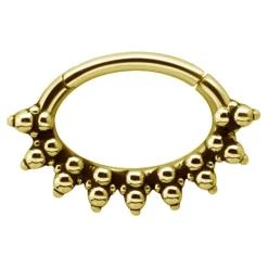 Kolczyk clicker ozdobny - złoty - K-052