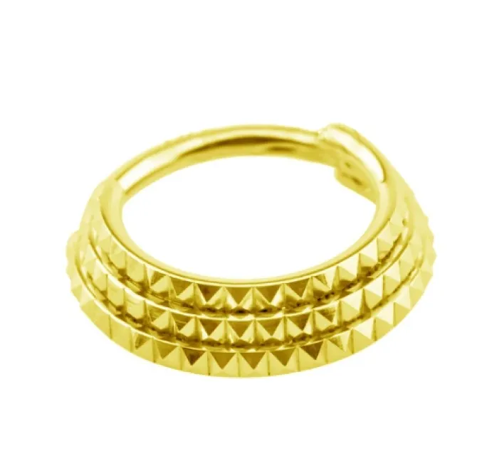 Kolczyk clicker złoty - ćwieki - K-032