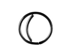 Kolczyk Continuous kółko rozginane czarne - CON-017
