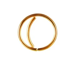 Kolczyk Continuous kółko rozginane złote - CON-017