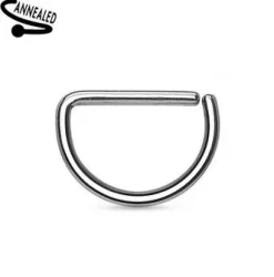 Kolczyk Continuous rozginane kółko D-ring - CON-006