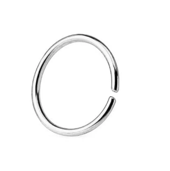 Kolczyk Continuous rozginane kółko srebrne - CON-004