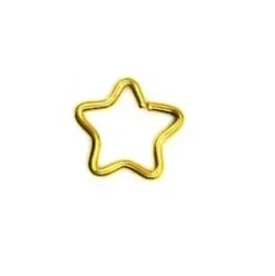 Kolczyk Continuous rozginany gwiazda złoty - CON-003