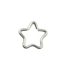 Kolczyk Continuous rozginany gwiazda srebrny - CON-003