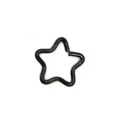Kolczyk Continuous rozginany gwiazda czarny - CON-003