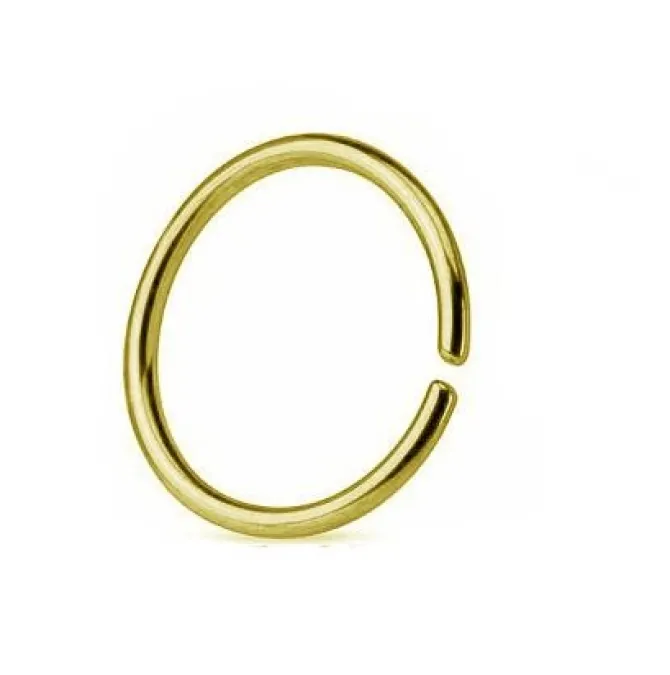 Kolczyk Continuous rozginane kółko złote - CON-004