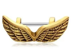 Kolczyk do chrząstki - złote skrzydła - CH-007
