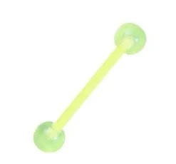 Kolczyk do języka przezroczysty żółty - KJ-049