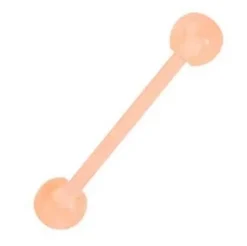 Kolczyk do języka przezroczysty pomarańczowy - KJ-049