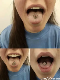 Kolczyk do języka - sztanga z kółkiem - KJ-054