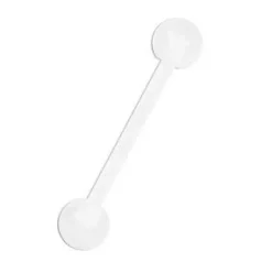 Kolczyk do języka matowy biały - KJ-048