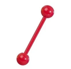 Kolczyk do języka matowy czerwony - KJ-048