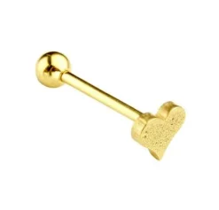 Kolczyk do języka serduszko złoty - KJ-067