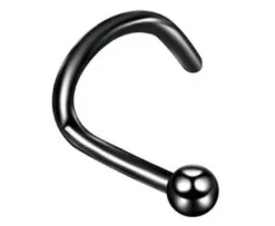 Kolczyk do nosa - czarny - NS-005