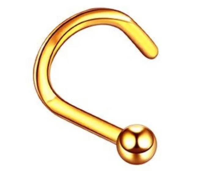 Kolczyk do nosa - pink gold - NS-005
