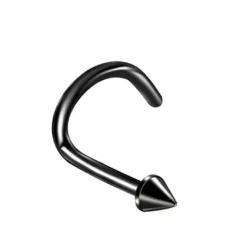 Kolczyk do nosa - stożek czarny - NS-016