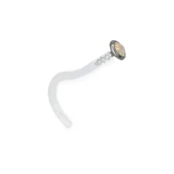 Kolczyk do nosa BioPlast i tytan z opalizującą cyrkonią - BP-020