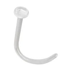 Kolczyk do nosa BioPlast - RETAINER - przezroczysty - BP-014