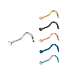 Kolczyk do nosa blaszka kolorowy - NS-014