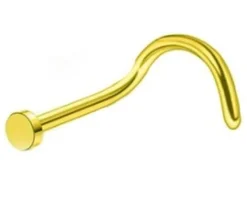 Kolczyk do nosa blaszka złoty - NS-014