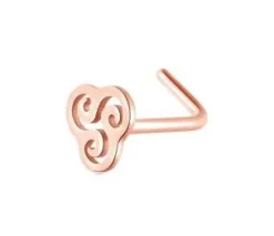 Kolczyk do nosa triskelion różowe złoto - NS-012