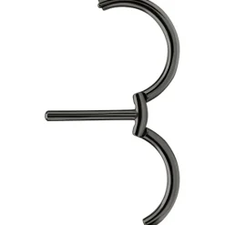 Kolczyk do sutka - czarne kółko clicker - S-014