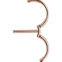 Kolczyk do sutka - różowe złoto kółko clicker - S-014