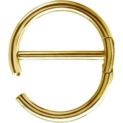 Kolczyk do sutka - złote kółko clicker - S-014