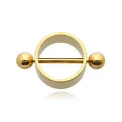 Kolczyk do sutka ozdobny - złoty - S-018