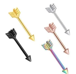 Kolczyk do sutka strzałka złota - S-005