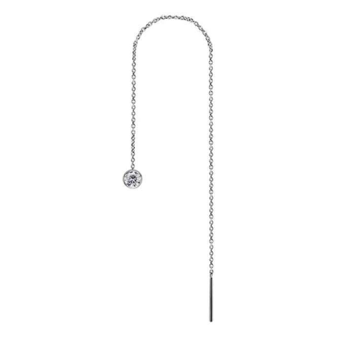 Kolczyk do ucha srebrny z Premium Zirconia - KU-057