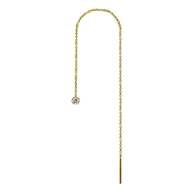 Kolczyk do ucha złoty z Premium Zirconia - KU-057