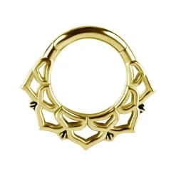 Kolczyk kółko clicker mandala - złoto 18K - GD18K-055