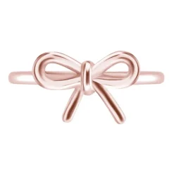 Kolczyk kółko clicker różowe złoto kokardka - CoCr NF - K-005