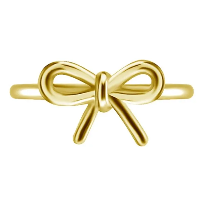 Kolczyk kółko clicker złota kokardka - CoCr NF - K-005