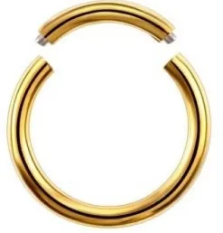 Kolczyk kółko typu segment - złoty - K-001