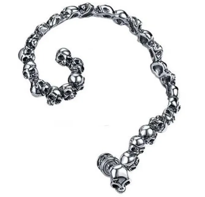 Kolczyk nausznica - czaszki - KU-020