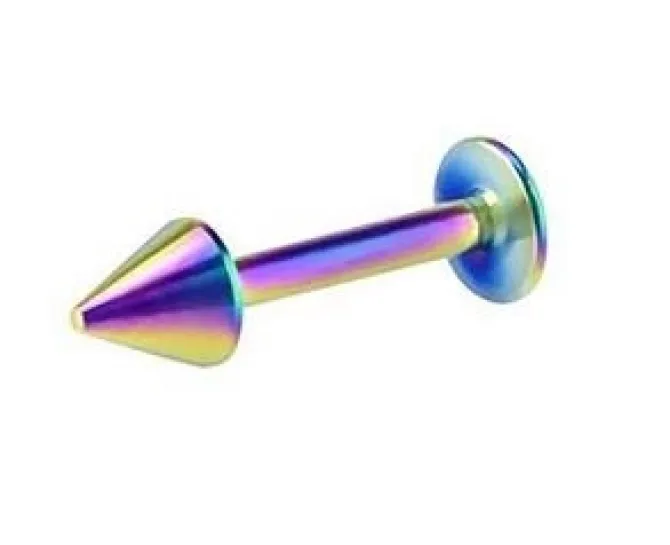 Labret klasyczny stożek kolorowy - L-005