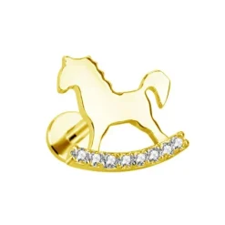 Labret - złoty konik na biegunach - LGW-023