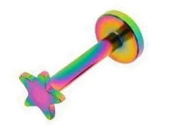 Labret gwiazdka kolorowy - LGW-003