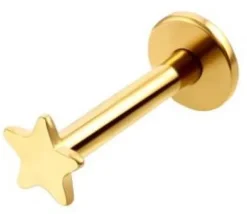 Labret gwiazdka złoty - LGW-003