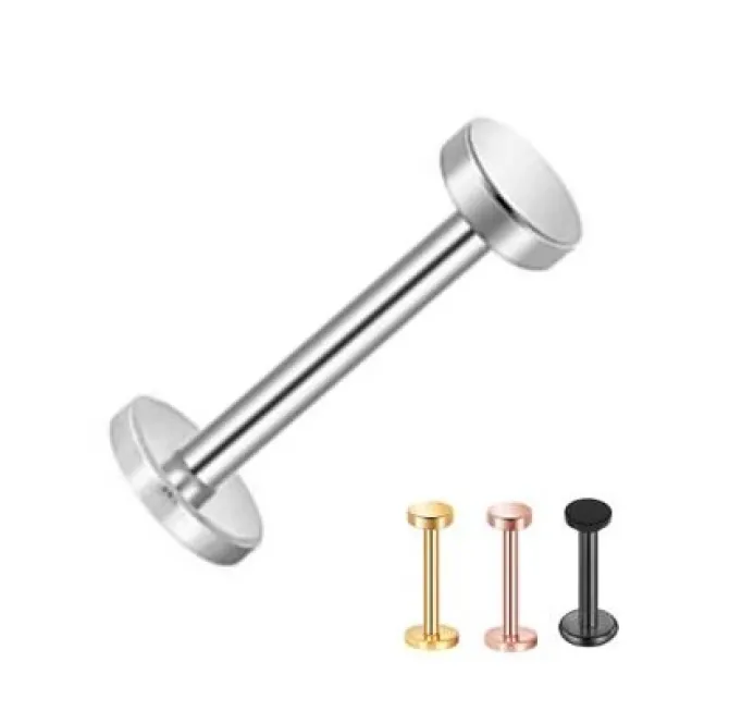 Labret kółko płaskie czarny - LGW-004