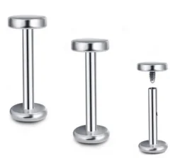 Labret kółko płaskie złoty - LGW-004