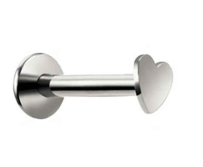 Labret serce srebrny - LGW-002