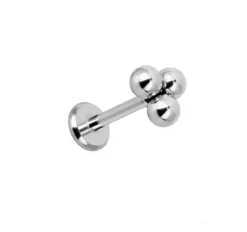 Labret srebrny ozdobny - LGW-015