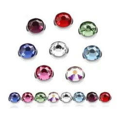 Nakrętka Dermal z niebieską cyrkonią - NA-002