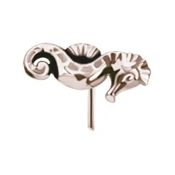 Nakrętka push in - konik morski - różowe złoto - PI-030