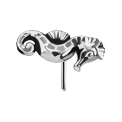 Nakrętka push in - konik morski - srebrna - PI-030